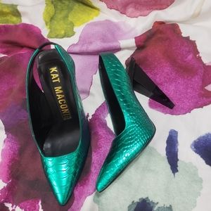 Kat Maconie green slingback pumps NEW